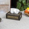 1pc Thai Creative Bamboo Woven Desktop Tissue Box, Wooden Retro Solid Wood Vine Weaving Paper Box