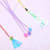 2pcs/3pcs Cat Toys Tassel Cats Teaser Stick Interactive Cat Toy with Bell Colorful Ball Cats Toy Elastic Mesh Kitten Toys