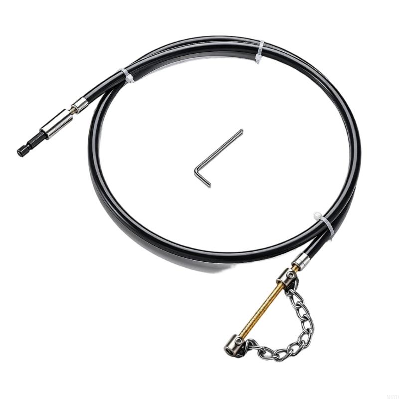 Adjustable Drain Cleaning Snake Corrosions Resistant Drain Auger Chain Cleaner Drain Cleaner With Connector Clog Tool M4YD