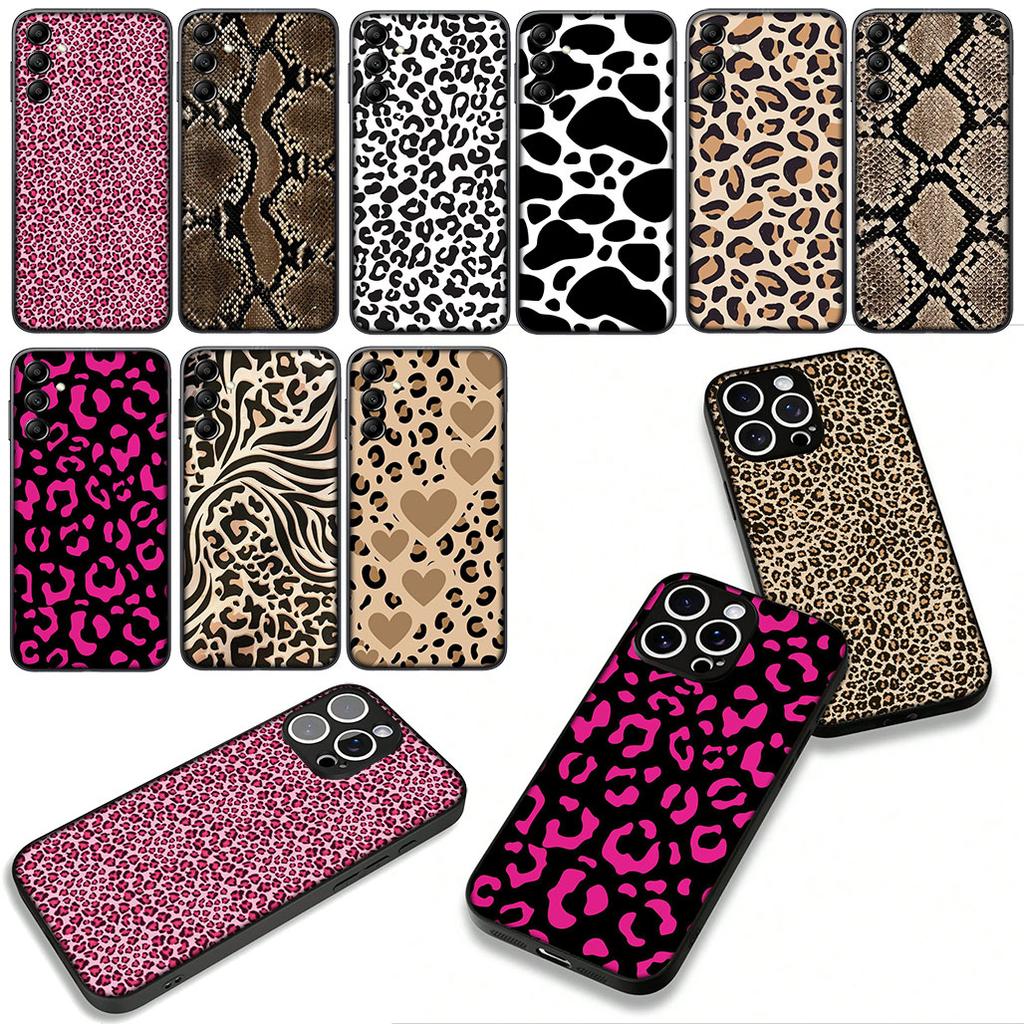 for Xiaomi Redmi 15 A5 9A 9T 10A 10C 9C NFC 15C Note 11 9 10 Pro Plus 8T Phone Cover Case Cow Print Leopard Snake Casing