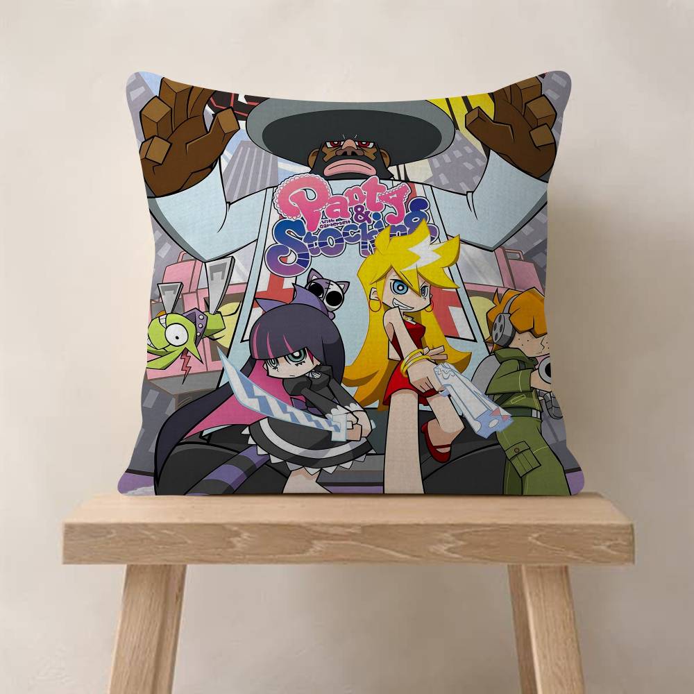 Panty And Stocking With Garterbelt Scanty Anime Office Cushion Pillowcase Car Cushion CoverXCM Lumbar Pillowcase Sofa