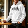 Felpa con cappuccio e zip da uomo con stampa