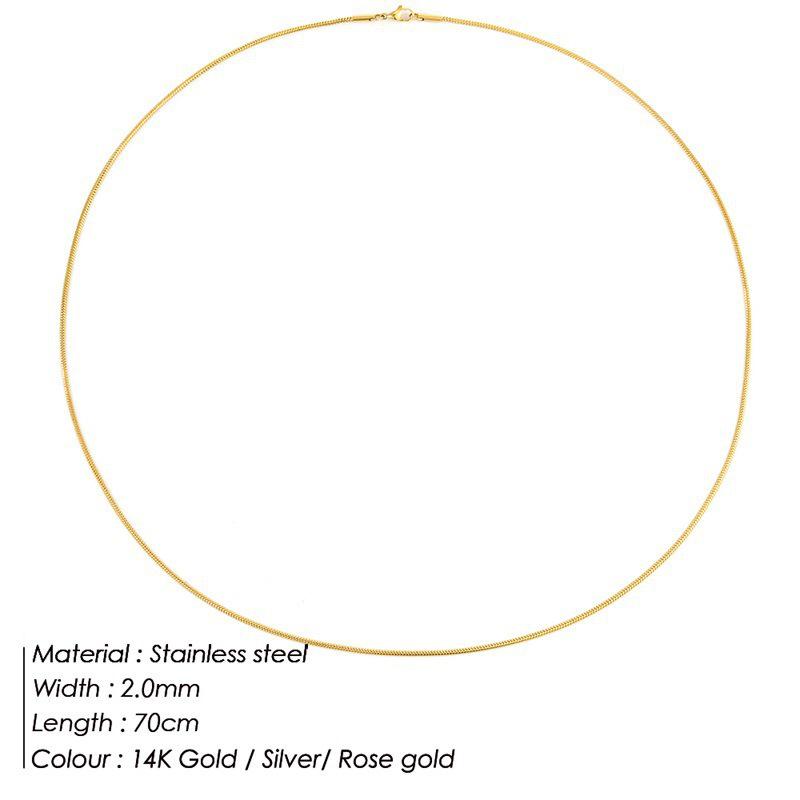 Korean Minimalist Versatile Snake Bone Chain Necklace - Cold Style Stainless Steel Jewelry