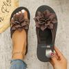 2026 Plus Size Women's Floral Toe Post Flip-Flops: Unisex Summer Sandals