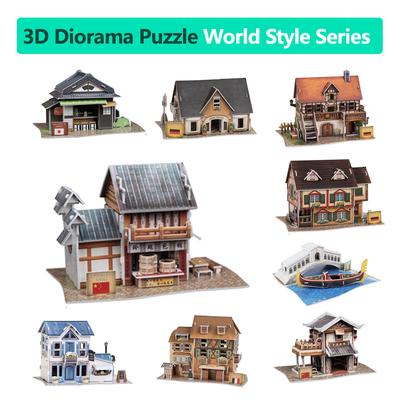 Puzzle 3D en papier à assembler soi-même, modèle dimensionnel, casse-tête, jouets éducatifs pour enfants, puzzle d'architecture pour enfants T5
