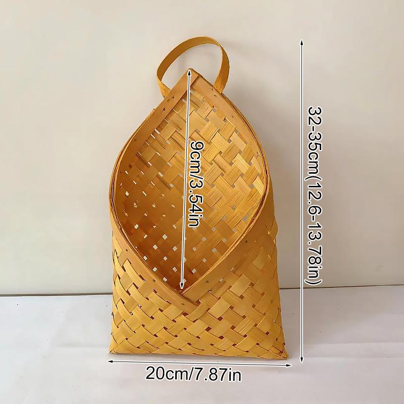 1PC Multi-Purpose Kitchen Decor Woven Wall-Mounted Basket Farmhouse Wall Hanging Vegetables 2 Sizes