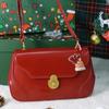 Artisanal Santa Key Chain Adornment Charming Keychain Hand Knitted Christmas Key Accessory Quality Alloy Detailing