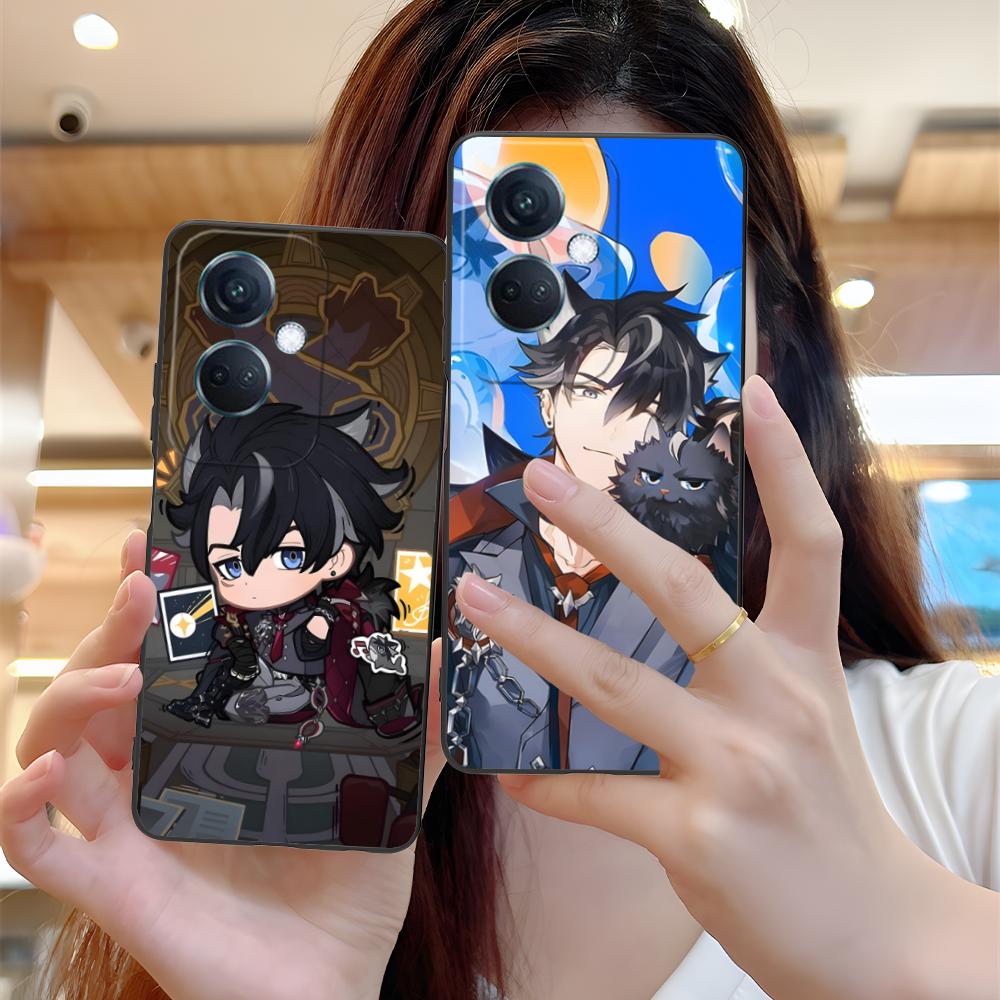 Game GI Wriothesley Matte TPU Mobile Phone Case for OPPO Reno 14 13 12 11 10 9 8 7 6 5 F T Pro 5G Colorful Printing Cover