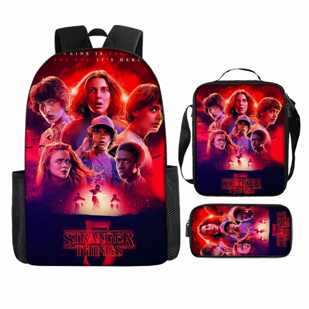 Stranger Things5 Rucsac pentru copii+geantă de umăr+etui pentru creioane KTB
