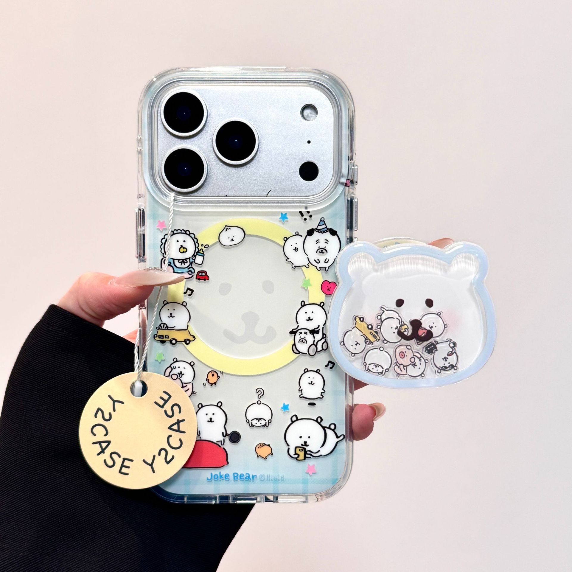 Мультяшный Медведь За Рулем Самоироничный Шейк для Магнита для IPhone17promax для Apple 16 Чехол для Телефона 15 For  iPhone 16 Pro