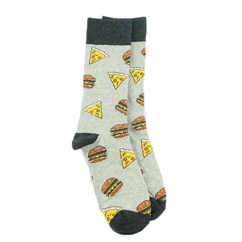 Animal Pug Elephant Lionu Funny Socks Men Chili Hamburg Pizza Crew Socks Harajuk Novelty Gift Sokken Unisex Skateboard Socks