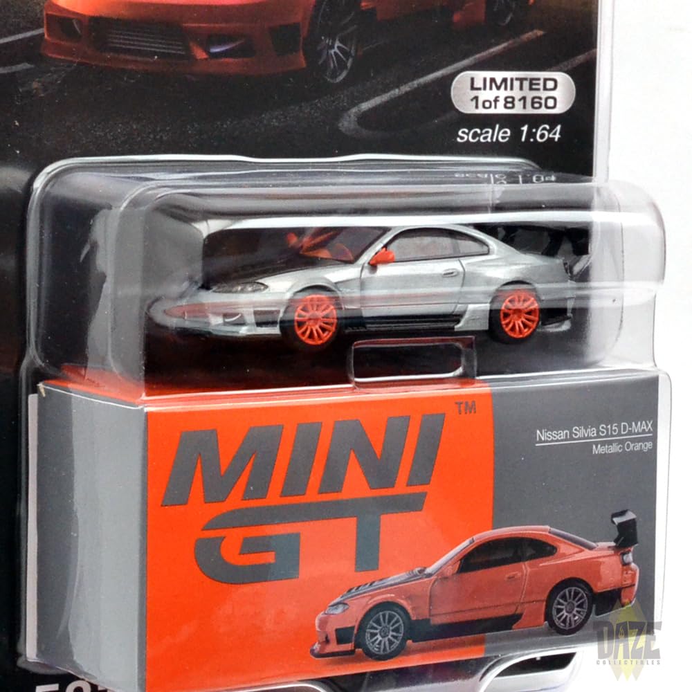 MINI GT 164 Scale MiJo Limited Edition Nissan Silvia S15 D-MAX (Metallic Orange) Chase Car MGT00581-MJ-CHASE