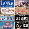 Vintage Las Vegas Metal Tiin Signs Decor Licenses Metal Plate Plaque Wall Decor for Living Room Club