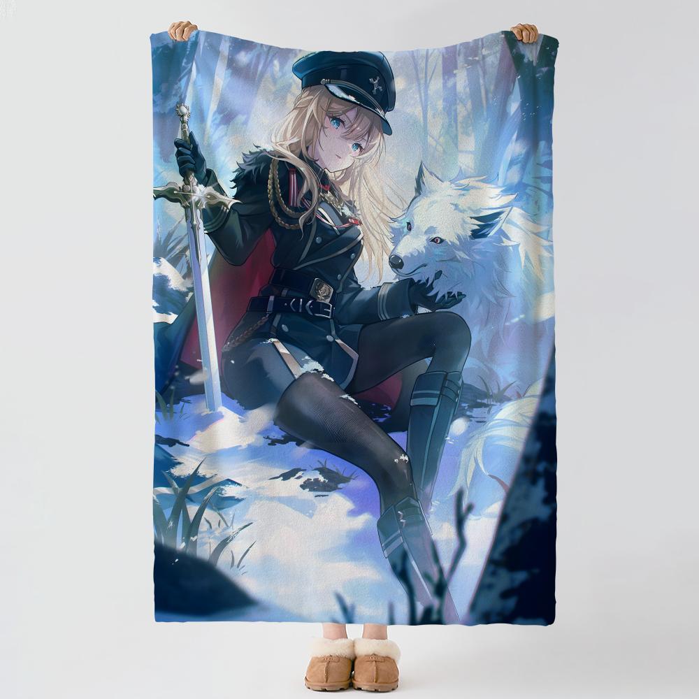 Game A-Azur Lane-e Throw Thick Comfort Flannel Quilt, Multi-scene Use Indoor Outdoor Daily Nap