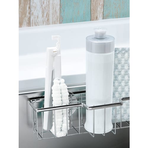 Mameita Bottle Washer, White (Extended) 3.5cm W X 3cm D X 28.2cm H, Mini Bottle Washer, Compact Storage, Foaming Net Sponge, KB-482