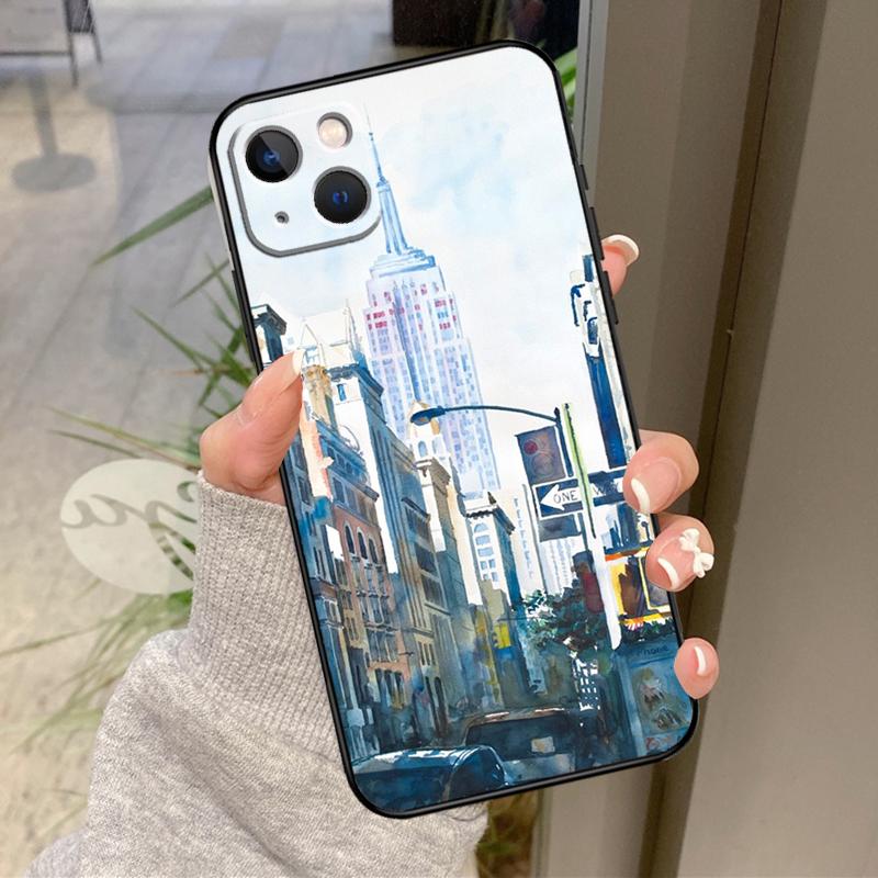 New York City Case For iPhone 16 Pro Max 15 14 12 11 13 17 Pro Max Plus 12 13 Mini 16e 17 Air Back Cover