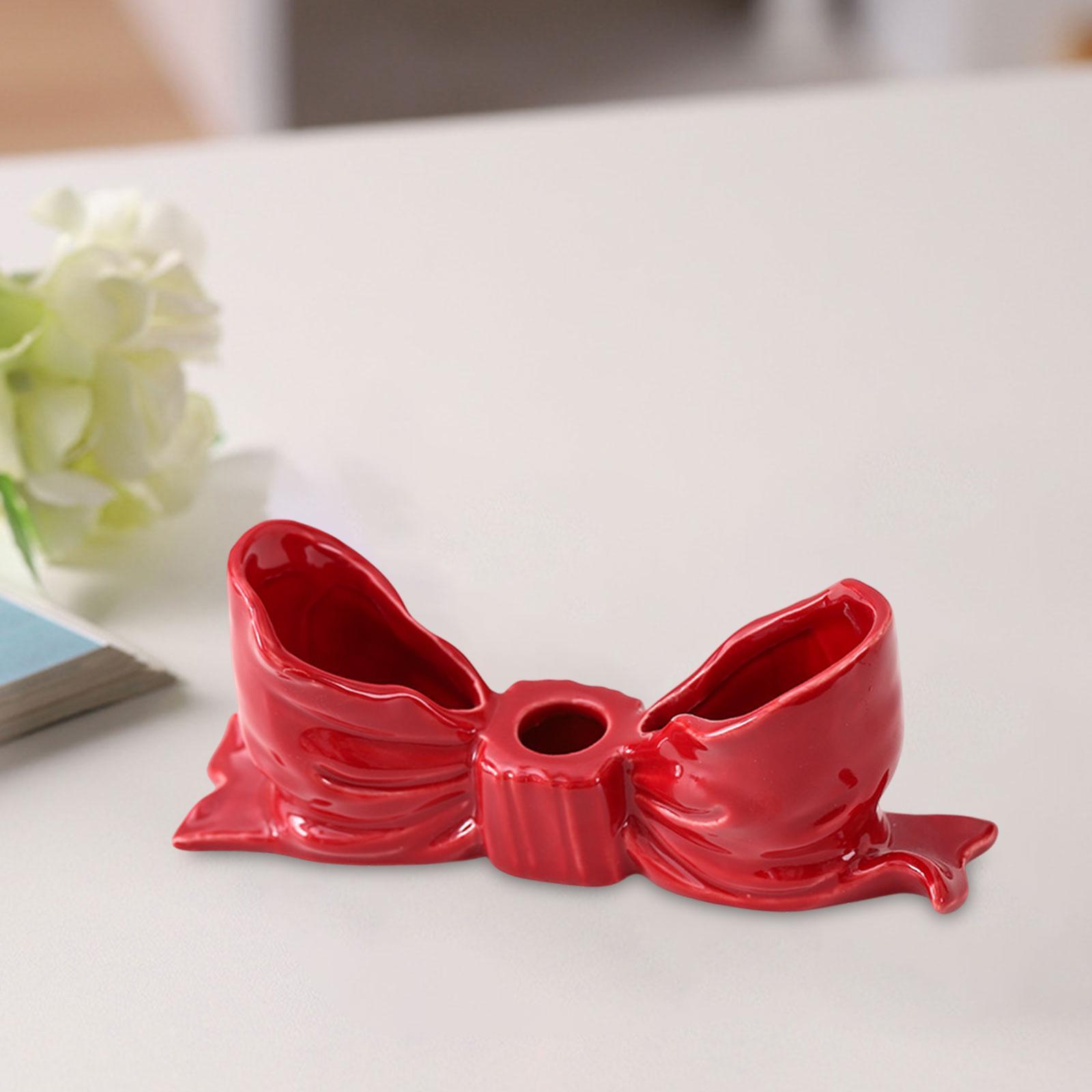 Bowknot Candle Holder Modern Housewarming Gift Candle Holder for Restaurant Hotel Apartment Dining Room Living Room