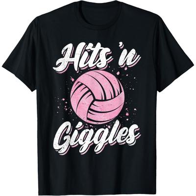 Hits 'n Giggles Volleybal Speler Team Volleybal Dames T-shirt(1)