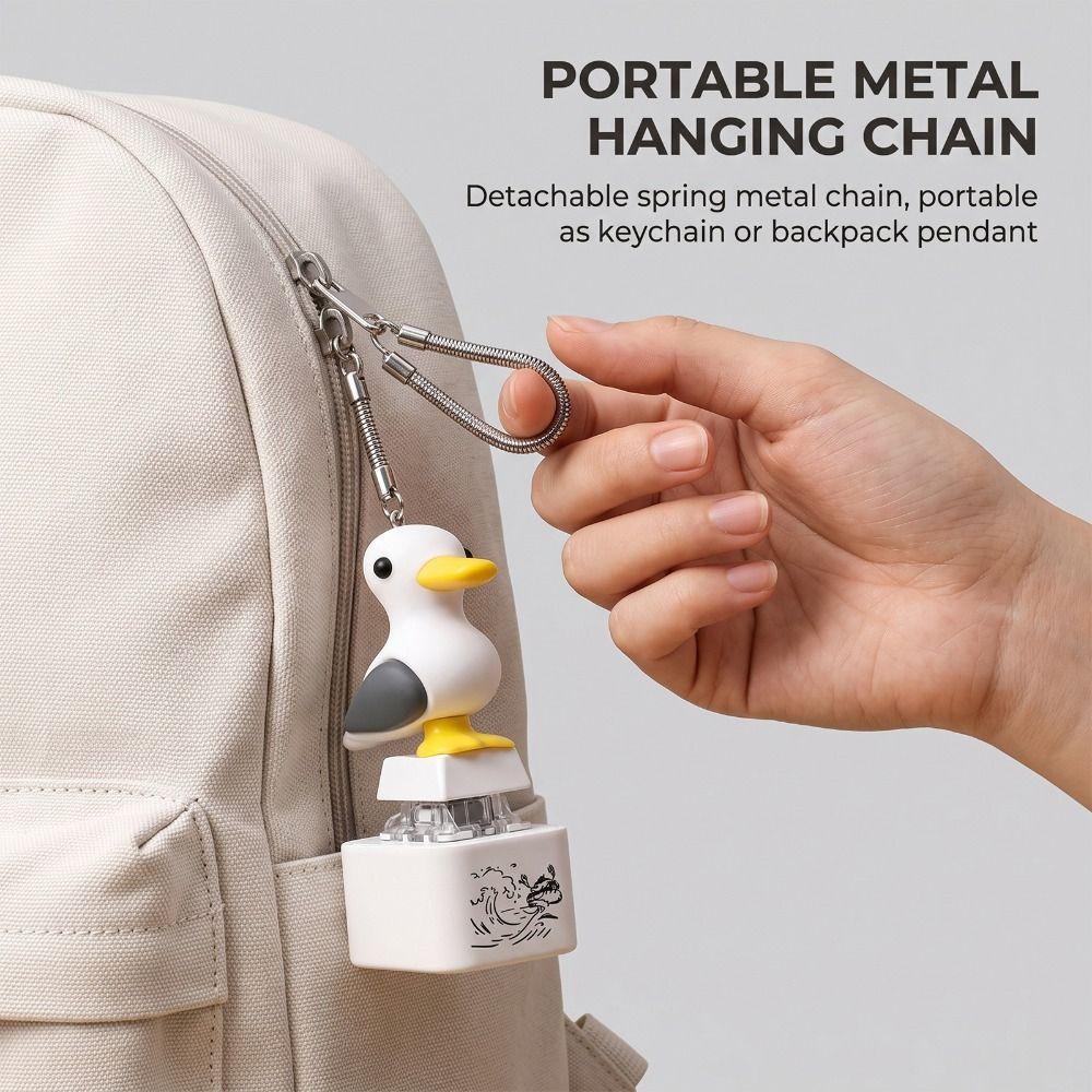 Portachiavi Pulsante Gabbiano con Luce LED Suono Reale Tastiera per Adulti Portachiavi Clicky Per Bambini Adulti Regalo