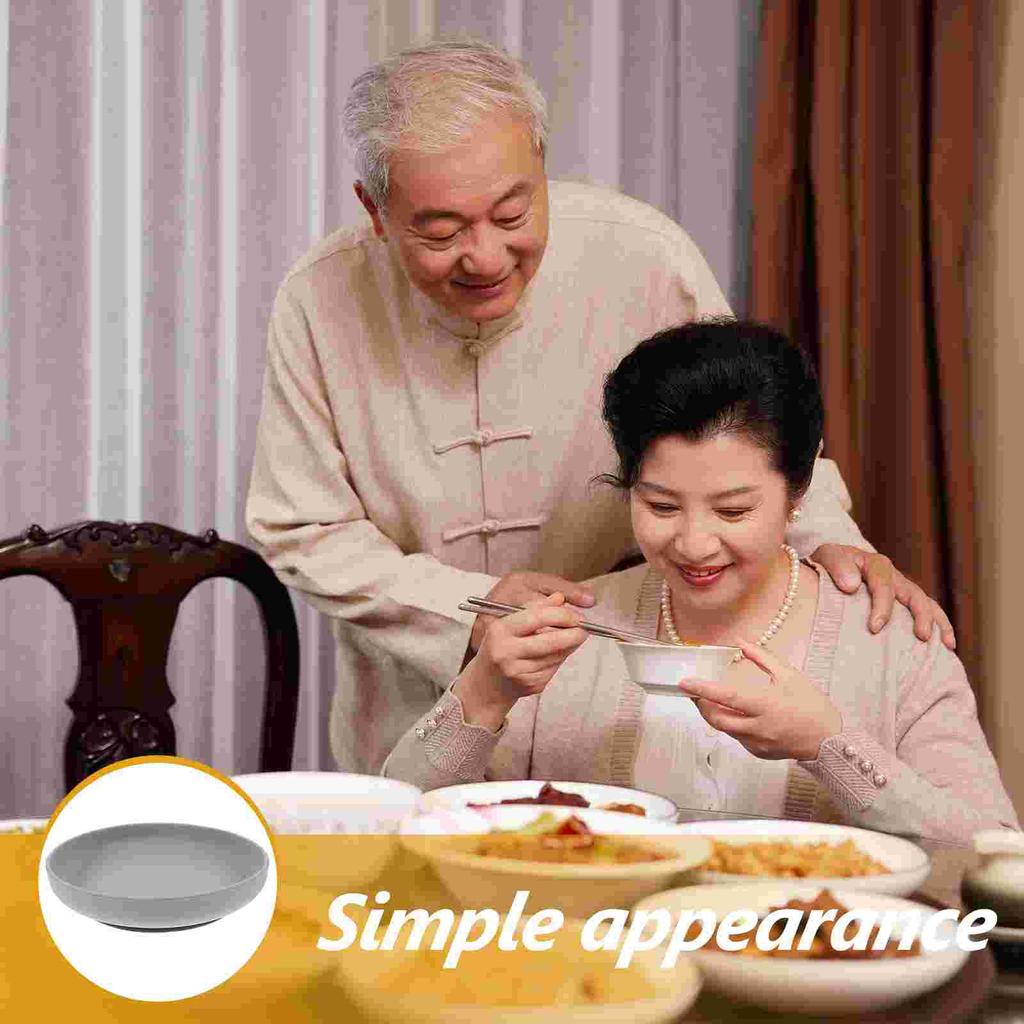 Anti-spill Dinner Plate for The Elderly Proof Scoop Plates Plate/tray Food Dish Silica Gel Portable Suction Dining Baby Cups