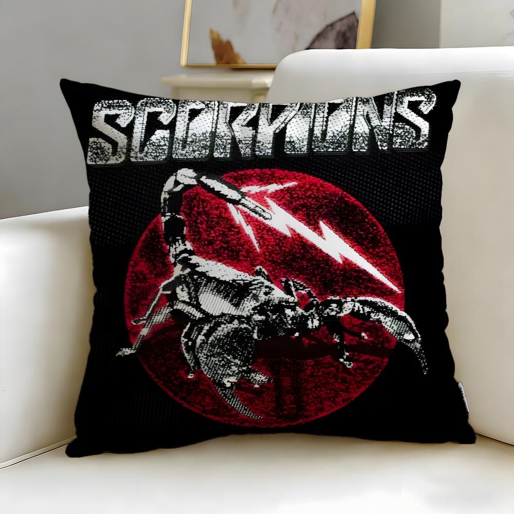 Classic Band Scorpions Cushion Cover Soft EasyWash Pillow Case Versatile for Couch Bed Travel and Office