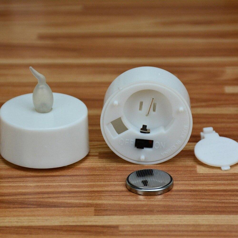 12 Stück/Packung flackernde flammenlose LED-Kerzen, Teelicht, Flackern, Party, Hochzeit, Kerzen, Sicherheit, Heimdekoration, Beleuchtung