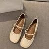 Fashion Women's Vintage Dress Flats Ballet Flats for Women Low-Cut Slip-On Round Toe Slippers Dressy Comfortable Ankle Strap Flat Shoes