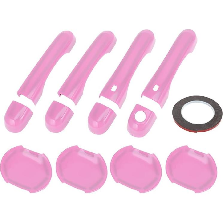 Motoforti Exterior Door Handle Cover Set, Decoration Trim for Jeep Renegade 2015-2021, ABS, Orange, 1 Set