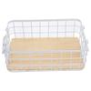 Metal Wire Mesh Basket for Kitchen Storage Fruit Vegetables Sundries Desktop Organizer Decorative Farmhouse Style Black Storage