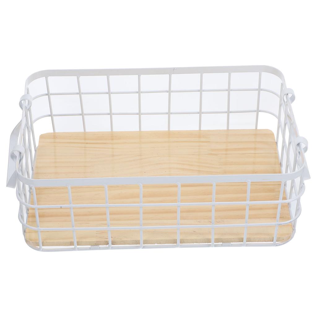 Metal Wire Mesh Basket for Kitchen Storage Fruit Vegetables Sundries Desktop Organizer Decorative Farmhouse Style Black Storage