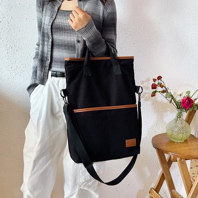 Lightweight Tote Bag Women's Corduroy Shoulder Bag Crossbody Bag Student Class Commuter Backpack