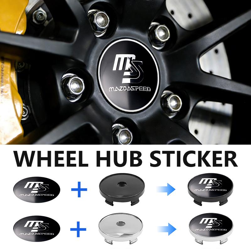 For Mazda 4pcs 60mm Car Wheel Center Cover Hub Cap Auto Decoration Accessories 3 Alexa CX4 CX5 CX8 2 3 6 DJ BL BM GJ CX-5 CX5 DD5