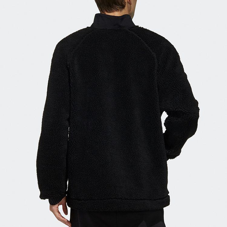 adidas Velvet Jackets Men's Black Stand Collar Moderate FM9351