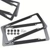 NEW Universal 30*15CM 1/2pcs License Plate Frame Carbon Pattern Plastic License Plate Frame Bracket with Standard Screw Kits