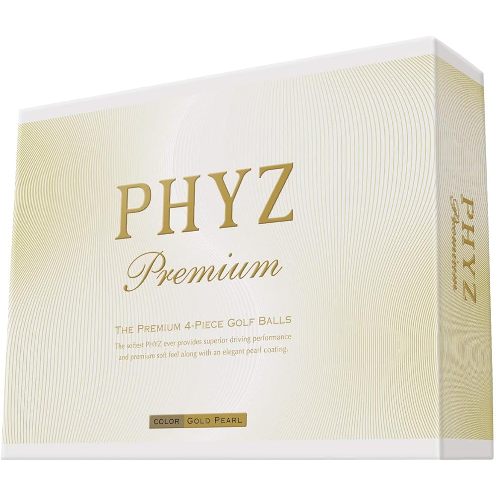 

Bridgestone PHYZ Premium Golf Balls 12 Pack Gold Pearl