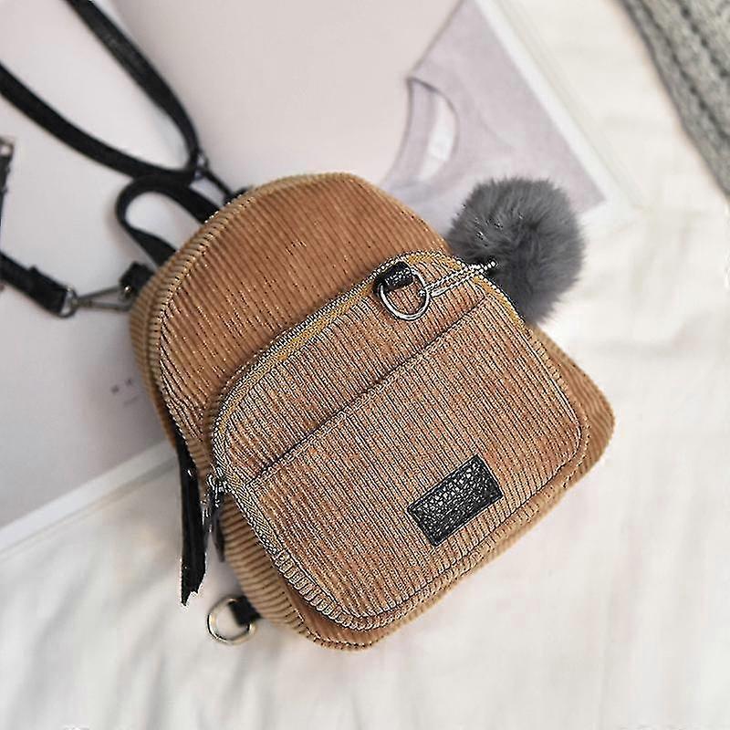 Mini Bag Backpack Girls' School Backpack Backpack Corduroy Travel Bag
