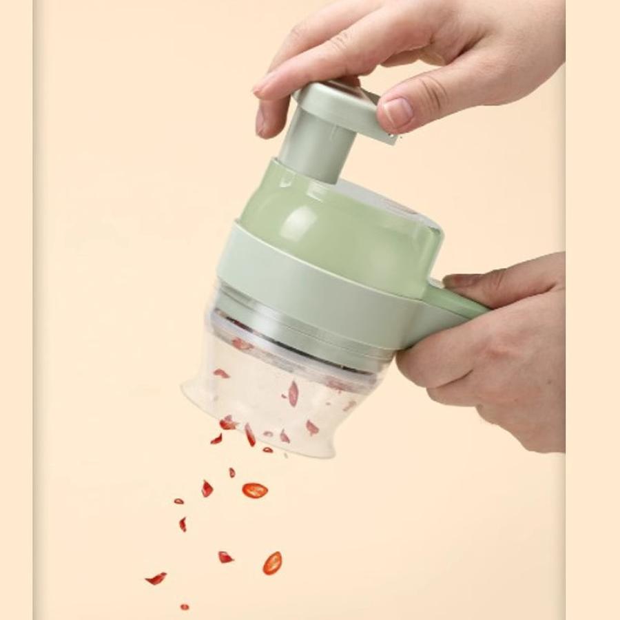 Multifunctional Vegetable Chopper Chili Ring Onion Slicer Ginger Paste Garlic Slices Electric Garlic Crusher Artifact