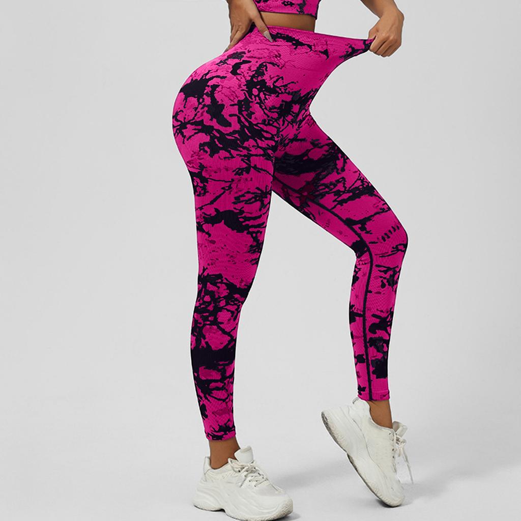 Women's Tie High Waist And Hip Lifting Sports Tight Pants Fitness Pants