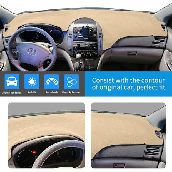Dashboard Cover Mat Dash Cover Compatible with 2004 20052004-2010 Beige