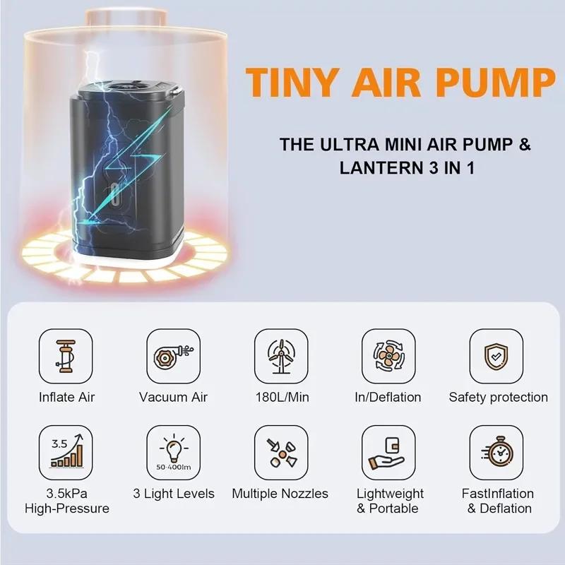 Wireless Air Compressor Pumps Portable Electric Air Pump Outdoor Camping Light for Cushions Swimming Ring Inflatable Pumps