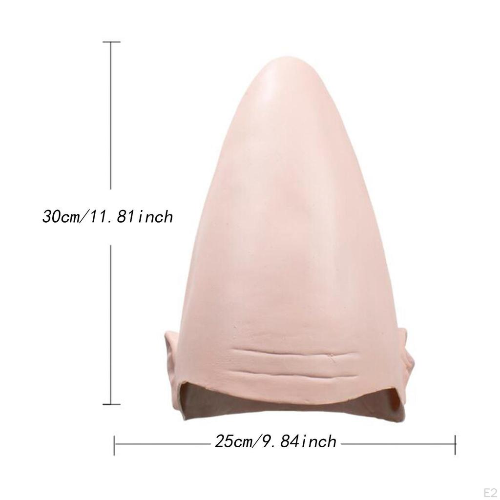 Alien Cone Bald Head Cover Headwear Dressing up Boys and Girls Latex Cap