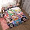Monkey D. Luffy Cartoon ONE PIECE Bedding Set, Duvet Cover and Pillowcase 3-Piece Set, Holiday Gift for Children and Adults