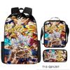 New animation cartoon dragon ball backpack, primary and secondary school schoolbag, satchel, shoulder bag, pencil case three-piece set