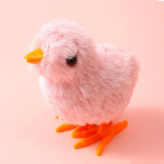 6Pcs Clockwork Toys Plush Chick Wind-up Toys Realistic Appearance Simulated Chick Figures Fluffy Chick Toys