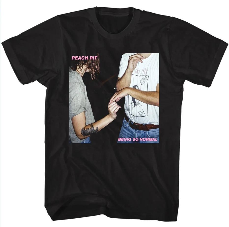 

Peach Pit Band Being So Normal Black Cotton T Shirt Full Size S5XL IA593 Unisex T-Shirt XL