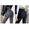 [Yubi] Fleece lining leggings ladies Fleece-lined pants stretch 9/4 length pants back boa Fluffy slim tights spats bottoms high waist winter autumn
