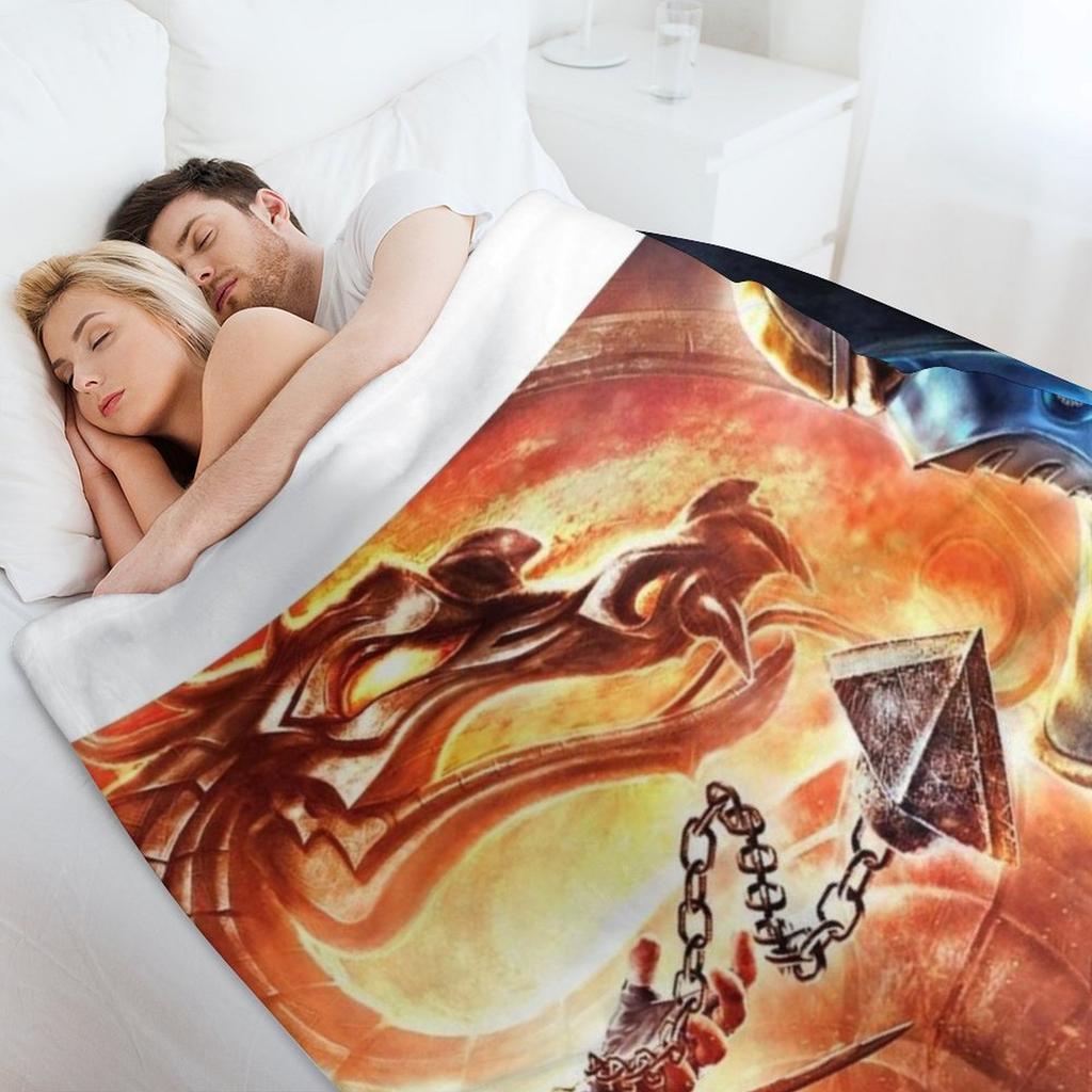 Mortal Kombat Throw Blanket Retros Hair Baby Stuffeds Blankets
