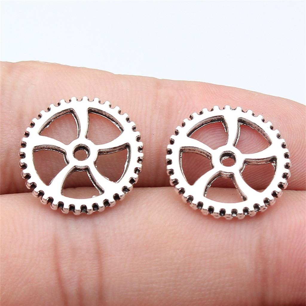 

Charms Gear Steampunk Cyberpunk Pendants Vintage Jewelry Supplies QC060 A16-10pcs-18x18mm