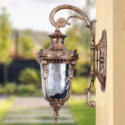 Wandleuchte für den Außenbereich Wasserdichte Druckguss-Aluminium-Laterne für Veranda Garten Außenbereich 110V E26 Außenleuchten