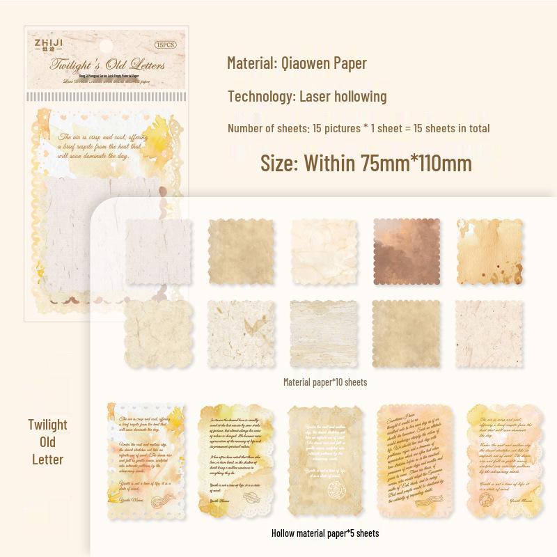 

Dream Isle Series: 15 Sheets of Lace Pattern Paper for Collage & Decoration, 6 Unique Styles